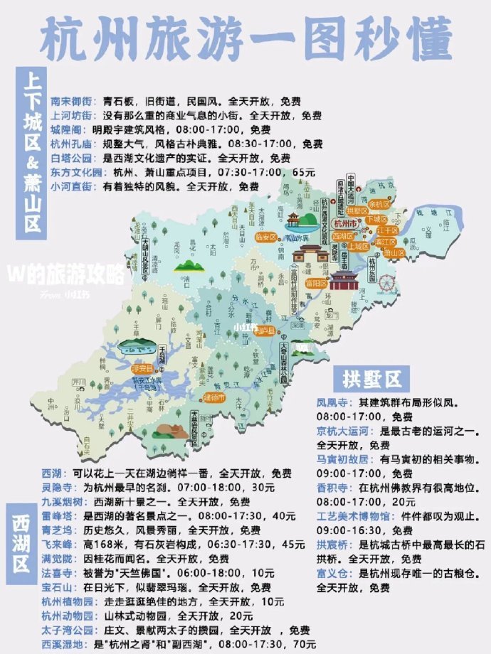 最新杭州市旅游地图，探索杭州的魅力之旅